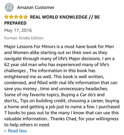 Book Review of Major Lessons For Minors